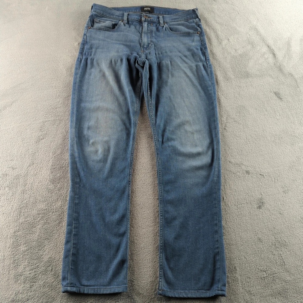 Paige Federal Jeans Mens 31 (Fits 32x31) Blue Slim Straight Stretch Denim Pants‎